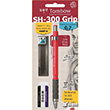 Tombow SH-300 Grip Mekanik Kur�un Kalem 0,7 mm Koyu Pembe Okul Seti GR83