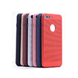 Delikli Iphone 7 Black Rubber Kapak Zore