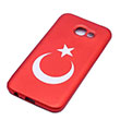 T�rk Bayra�� Samsung  A3 2017 Red Silikon Kapak Zore