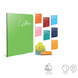 Mica Tel Diki�li Plastik Kapak Defter A6 80 Yaprak Kareli (3631) G�pta