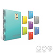 Chromo Spiralli Plastik Kapak A5 120 Yaprak Kareli  Defter (1350) G�pta