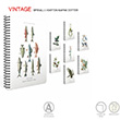 Vintage Spiralli Karton Kapak Defter 19x26 80 Yaprak Kareli (4443) G�pta