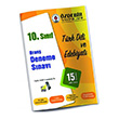 10.S�n�f T�rk Dili ve Edebiyat� Bran� Deneme S�nav� �zdebir Yay�nlar�