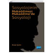 Sosyolojinin Mukaddimesi Mukaddimede Sosyoloji Nobel Yay�nevi