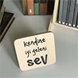 Kendine �yi Geleni Sev Ah�ap Tablet (AT01) Book Tasar�m