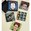 Frida Kahlo Ah�ap Bardak Altl��� Seti (BA10) Book Tasar�m
