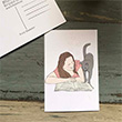 Kitap Okuyan K�zlar Kartpostal� (KP187) Book Tasar�m
