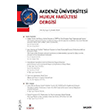 Akdeniz �niversitesi Hukuk Fak�ltesi Dergisi Cilt:8 Say�:2 Aral�k 2018 Se�kin Yay�nlar�