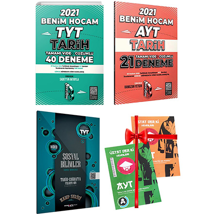 TYT AYT Tarih Deneme S�nav� ve Sosyal Bilimler Soru Bankas� Seti Deneme S�nav� HED�YEL� Benim Hocam Yay�nlar�