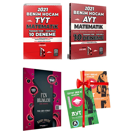 TYT AYT Matematik Deneme S�nav� ve Fen Bilimleri Soru Bankas� Seti Deneme S�nav� HED�YEL� Benim Hocam Yay�nlar�