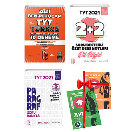 TYT T�rk�e 10 lu Deneme S�nav� Paragraf Soru Bankas� ve Soru Destekli Ders Notlar� Seti Deneme S�nav� HED�YEL� Benim Hocam Yay�nlar�
