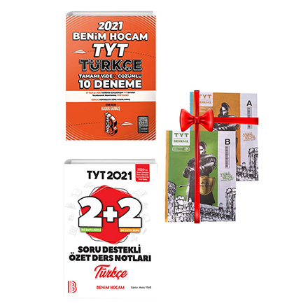 TYT T�rk�e 10 lu Deneme S�nav� ve 2+2 �zet Ders Notlar� Seti Deneme S�nav� HED�YEL� Benim Hocam Yay�nlar�