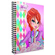 Winx Spiralli Karton Kapak A4 72 Yaprak �izgili Defter G�pta