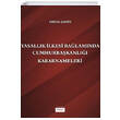 Yasall�k �lkesi Ba�lam�nda Cumhurba�kanl��� Kararnameleri Turhan Kitabevi