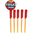 5 Li B�ro T�kenmez Kalem K�rm�z� 1 mm PNS.PE01010TKKI Pensan