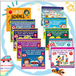 Okul �ncesi �ocuklar i�in Zeka ve Dikkat Geli�tiren Rengarenk Oyunlar (10 Kitap) Ekinoks Yay�n Grubu