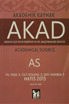 Akad Akademik Kaynak Dergisi Say�: 5 Alt�n Post Yay�nc�l�k