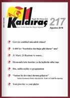 Kald�ra� Dergisi Say�: 217 A�ustos 2019 Kald�ra� Yay�nevi