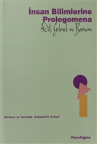 �nsan Bilimlerine Prolegomena Paradigma Yay�nlar�